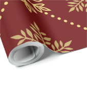 Elegantes goldenes Schneeflocken-Muster Geschenkpapier (Rolleneckpunkt)