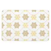 Elegantes goldenes Schneeflocken-Muster Magnet (Horizontal)
