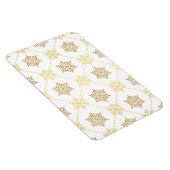 Elegantes goldenes Schneeflocken-Muster Magnet (Rechte Seite)