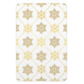 Elegantes goldenes Schneeflocken-Muster Magnet (Vertikal)