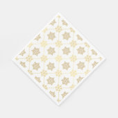 Elegantes goldenes Schneeflocken-Muster Serviette (Ecke)