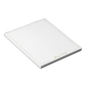 Elegantes goldenes Schriftmonogramm Notizblock (angewinkelt)