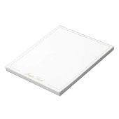 Elegantes goldenes Schriftmonogramm Notizblock (Rotiert)