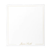 Elegantes goldenes Schriftmonogramm Notizblock (Vorderseite)
