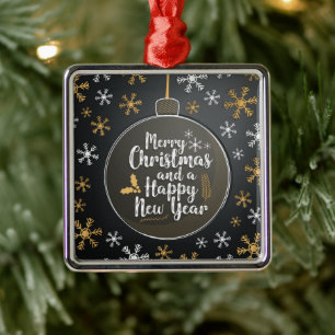 Elegantes goldenes Schwarz Ornament Aus Metall