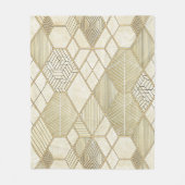 Elegantes goldenes Sechseckmuster - Marmor 4 Fleecedecke (Vorderseite)