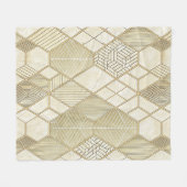 Elegantes goldenes Sechseckmuster - Marmor 4 Fleecedecke (Vorderseite (Horizontal))