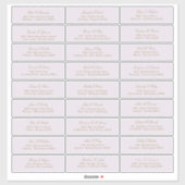 Elegantes Goldenes Skript für Lila Gästennamen Aufkleber (Blatt)