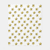 Elegantes goldenes Sternenmuster Fleecedecke (Vorderseite)