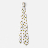 Elegantes goldenes Sternenmuster Krawatte (Rückseite)