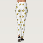 Elegantes goldenes Sternenmuster Leggings (Rückseite)