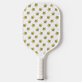 Elegantes goldenes Sternenmuster Pickleball Schläger (Rückseite)
