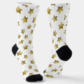 Elegantes goldenes Sternenmuster Socken (Gewinkelt)