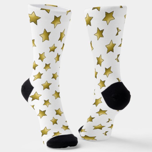 Elegantes goldenes Sternenmuster Socken (Gewinkelt)