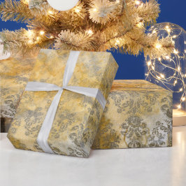 Elegantes goldenes texturiertes Design für alle Pr Geschenkpapier