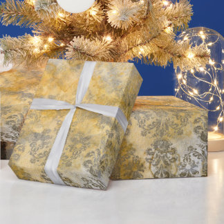 Elegantes goldenes texturiertes Design für alle Pr Geschenkpapier