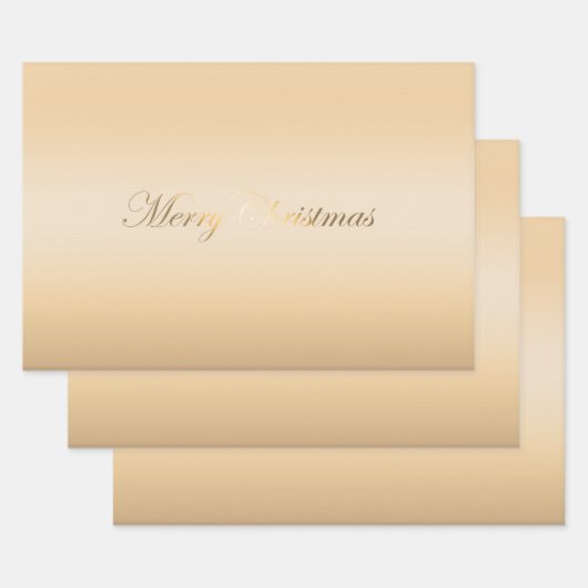 Elegantes goldenes Urlaubspapier Geschenkpapier Set (Set)