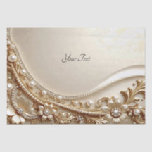 Elegantes goldenes verziertes Blumen-Seidenpapier