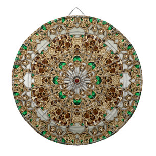 Elegantes goldenes verziertes Dartboard Dartscheibe