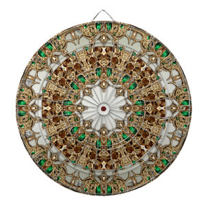 Elegantes goldenes verziertes Dartboard Dartscheibe