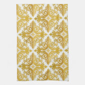 Elegantes goldenes Vintag Geschirrtuch (Vertikal)