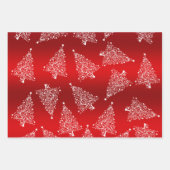 Elegantes goldenes Weihnachtsbaummuster Geschenkpapier Set (Vorderseite 2)