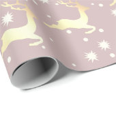 Elegantes Goldenes Weihnachtsfest Geschenkpapier (Rolleneckpunkt)