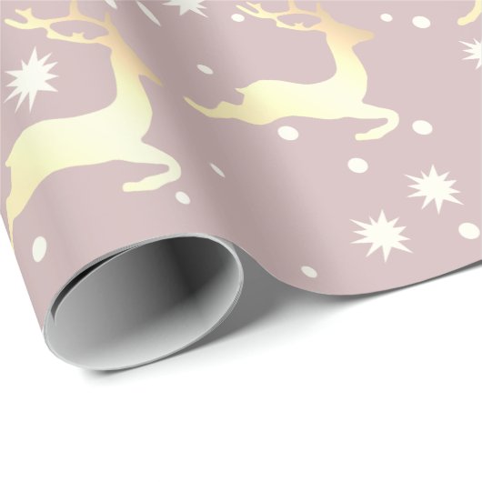 Elegantes Goldenes Weihnachtsfest Geschenkpapier (Rolleneckpunkt)