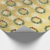 Elegantes goldenes Weihnachtslied Geschenkpapier (Ecke)