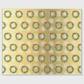 Elegantes goldenes Weihnachtslied Geschenkpapier (Flach)