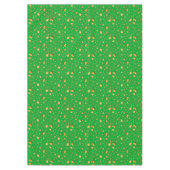 Elegantes goldenes Weihnachtsmuster auf Grün Tischdecke (Vorderseite)