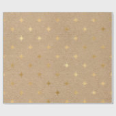 Elegantes goldenes Weihnachtsmuster Geschenkpapier (Flach)