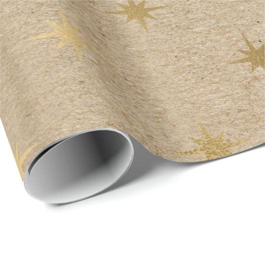 Elegantes goldenes Weihnachtsmuster Geschenkpapier (Rolleneckpunkt)