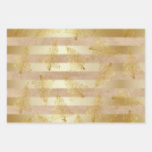 Elegantes goldenes Weihnachtsmuster Geschenkpapier Set (Vorderseite 2)