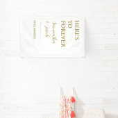 Elegantes goldenes Willkommensschild zur Hochzeit Banner (InSitu)