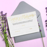 Elegantes Goldenes Wirbel Echtheitszertifikat Folieneinladung<br><div class="desc">Elegantes Echtheitszertifikat in Schwarz/Weiß mit einem Wirblen Goldfolie-Kalligraphieskript. Goldfolie und weißes Echtheitszertifikat.</div>