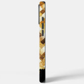 Elegantes goldenes Zickzackmuster auf polierter Ob Case-Mate iPhone Hülle (Rückseite / Links)