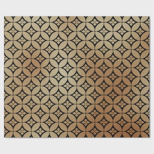 Elegantes goldfarbenes Abstraktes Muster| Geschenkpapier (Flach)