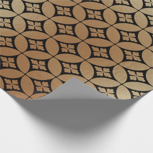 Elegantes goldfarbenes Abstraktes Muster| Geschenkpapier (Ecke)