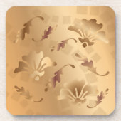 Elegantes goldfarbenes Beige Untersetzer Set (Vorderseite)