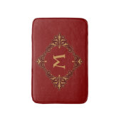 Elegantes goldfarbenes Blumendesign Badematte (Vorderseite Vertikal)