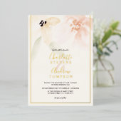 Elegantes goldfarbenes Foto Folieneinladung (Stehend vorne)