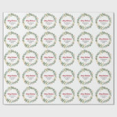 Elegantes goldfarbenes Grün Weihnachtsfest Geschenkpapier (Flach)