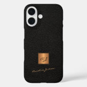 Elegantes goldfarbenes mit Monogramm Drehbuch mit  Case-Mate iPhone Hülle (Rückseite)