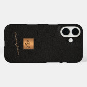 Elegantes goldfarbenes mit Monogramm Drehbuch mit  Case-Mate iPhone Hülle (Rückseite (Horizontal))