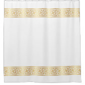 Elegantes goldfarbenes Muster Duschvorhang (Vorderseite)