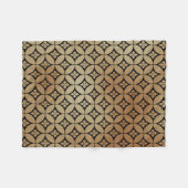 Elegantes goldfarbenes Muster für Abstrakte Blumen Fleecedecke (Vorderseite (Horizontal))