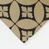 Elegantes goldfarbenes Muster für Abstrakte Blumen Fleecedecke (Ecke)