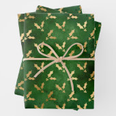 Elegantes goldfarbenes Muster Geschenkpapier Set (Beispiel)