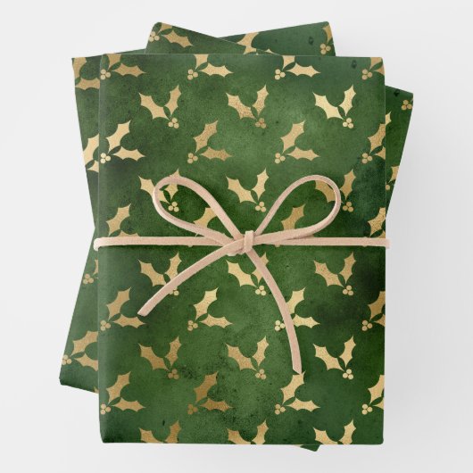 Elegantes goldfarbenes Muster Geschenkpapier Set (Beispiel)